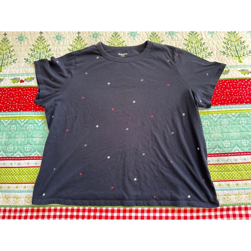 Old Navy EveryWear Navy Star Print T-Shirt Size XL